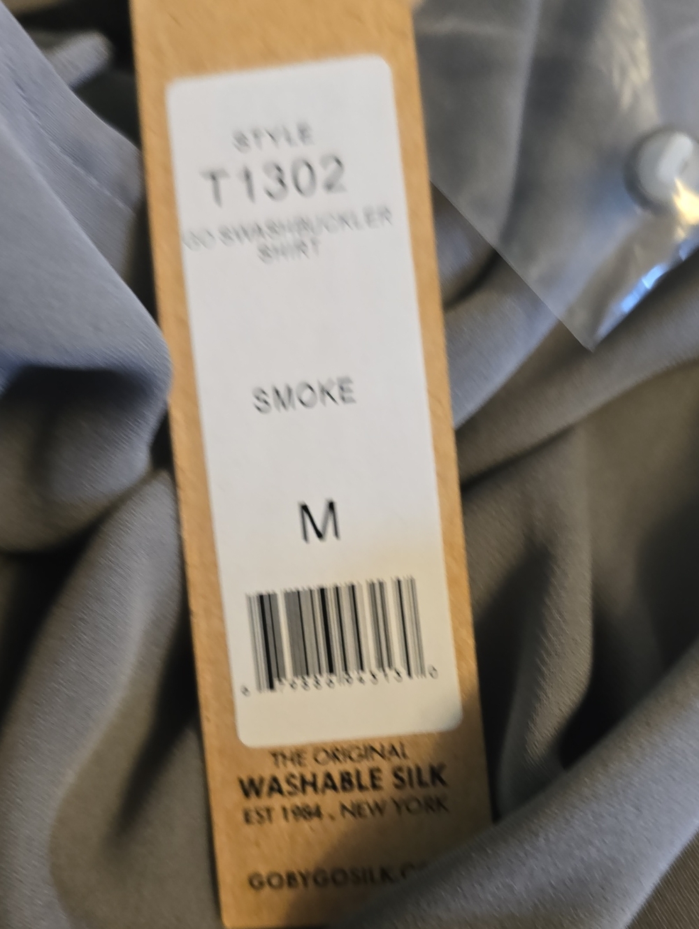 GO BY GO SILK "Swashbuckler" Washable Silk Blouse NWT Medium - Picture 7 of 7
